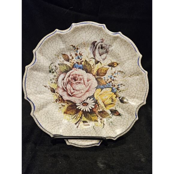 Lami Italy Fruit Decorative Plates (2) Fruit Leaves Basket Melamine 8 inches - Picture 4 of 7